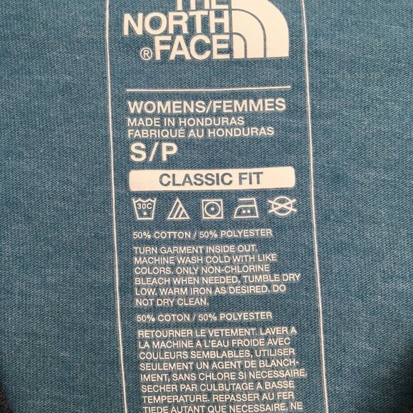 The North Face Women's 3/4 Quarter Sleeve Logo Tee Size S EXCELLENT Condition - Picture 6 of 6